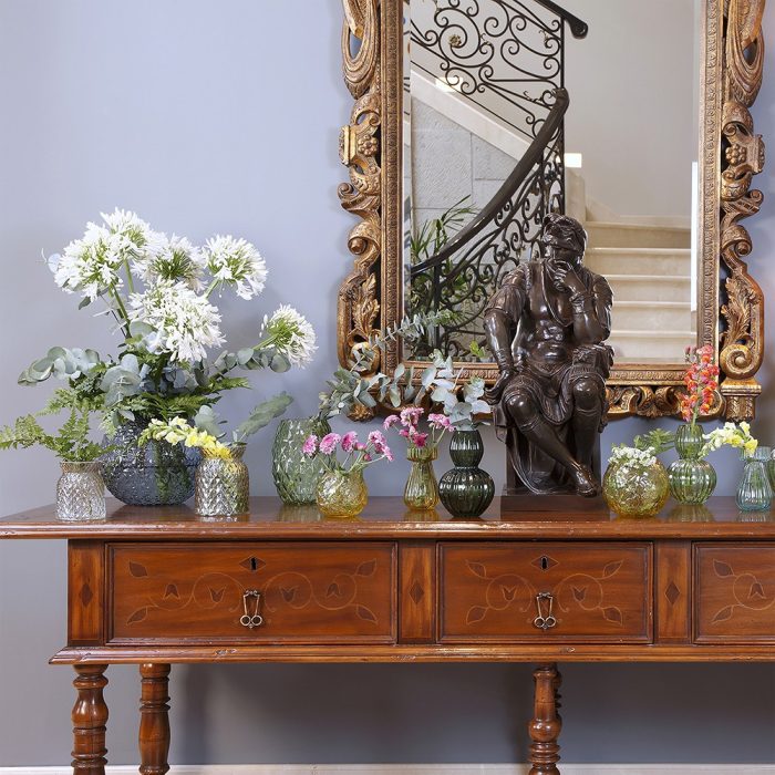 FLORERO ORBE CRISTAL