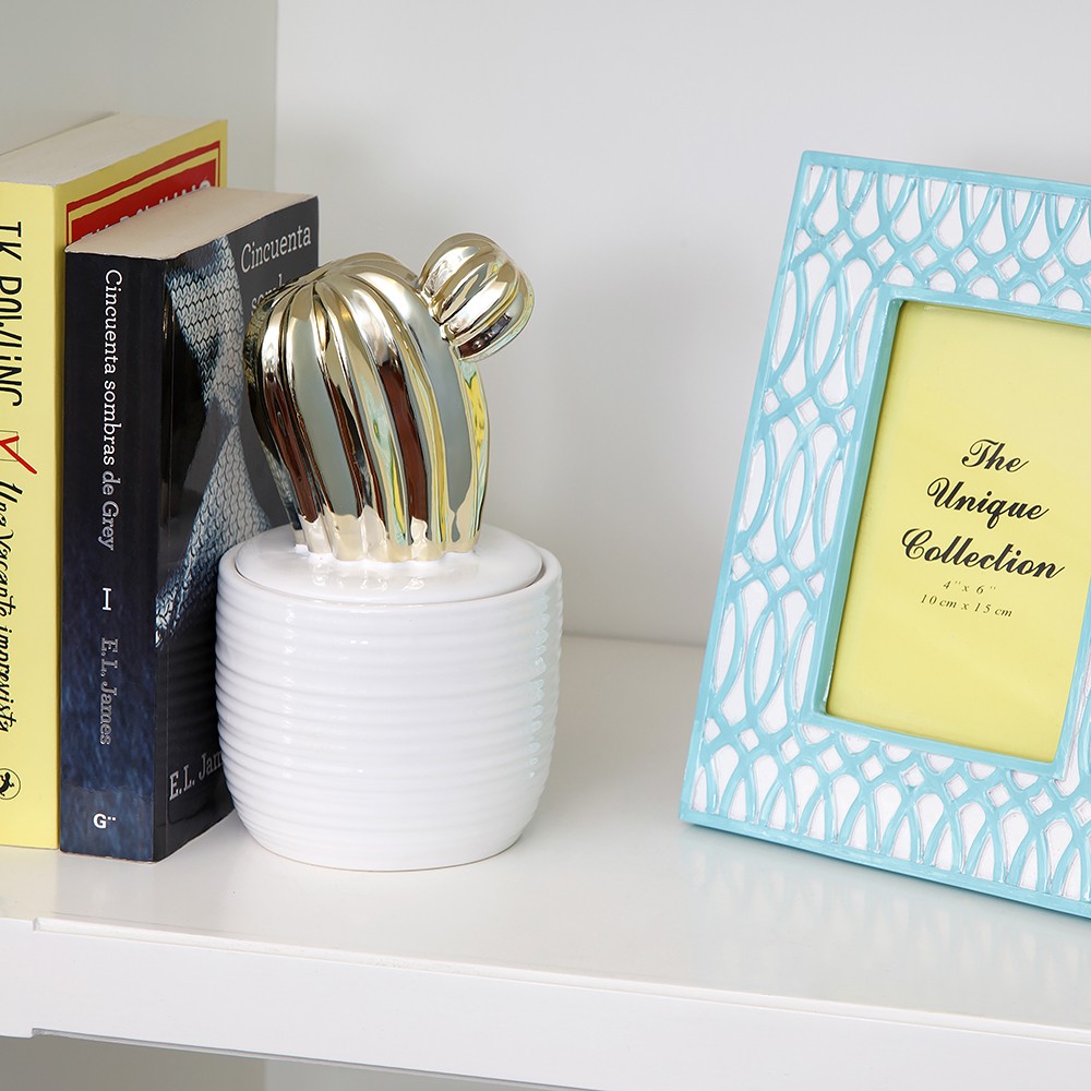 VASIJA CON TAPA CACTUS