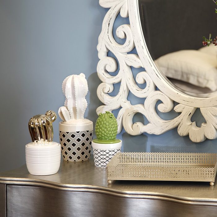 VASIJA CON TAPA CACTUS